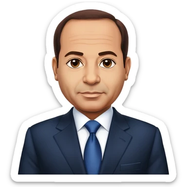 Egyptian President Abdel Fattah al-Sisi sticker