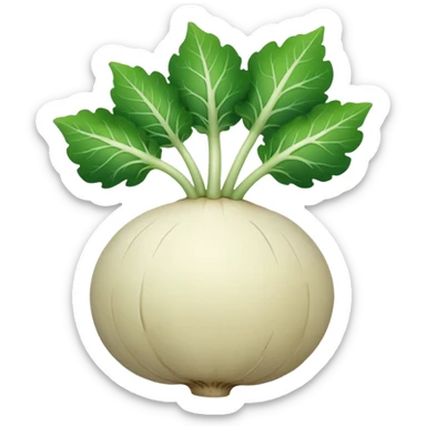 white turnip icon. Transparent background sticker