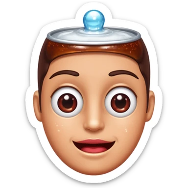 Make me a emoji like the star eyes emoji but instead of stars it’s Dr Pepper sticker