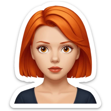 scarlett johansson, orange red sticker