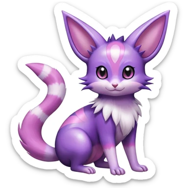 Shiny Furret-Espeon-Noibat-Hybrid (Full body) sticker