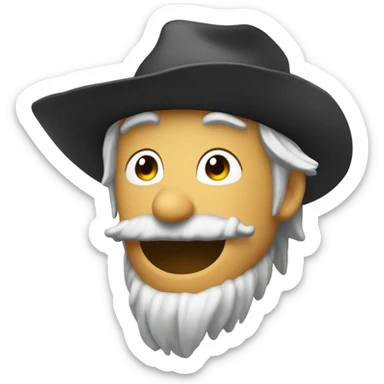 squalo con cappello a cilindro sticker