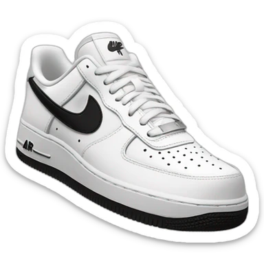 Air force 1 wite and black sticker