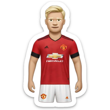 Erling haaland with manchester united kit sticker