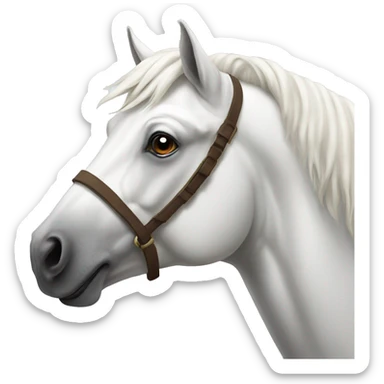 White horse sticker