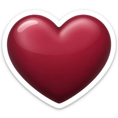 Maroon heart emoje sticker