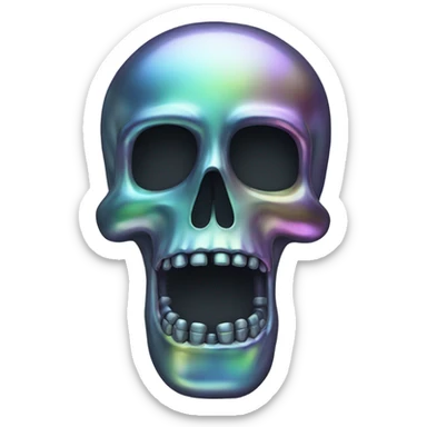 Multi chrome skeleton  sticker