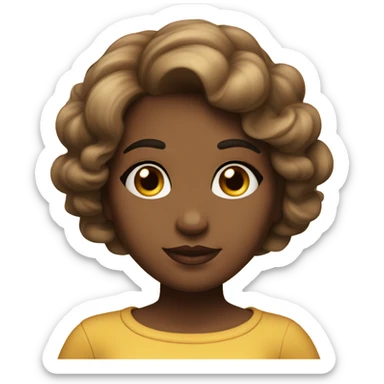 A voluminous girl sticker