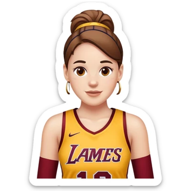 girl obsessed like OBSESSED with lebron james sticker