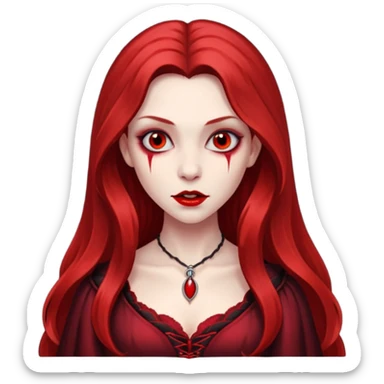 red women Vampire sticker