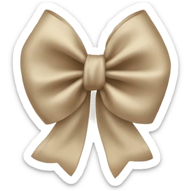 beige plaid bow sticker