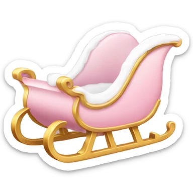 light pink sleigh sticker