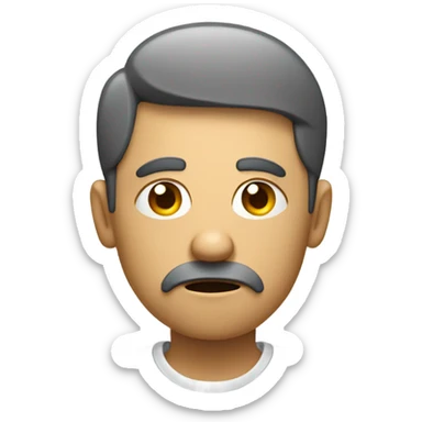 person with doubts reading a paper in their hands sticker