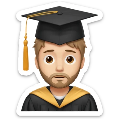 A man who didn't study sticker