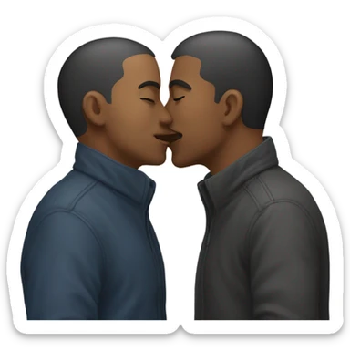 gay guys kissing sticker