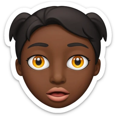 make this emoji 😵 black but the eyes and the mouth should be withe no it should be the same sticker