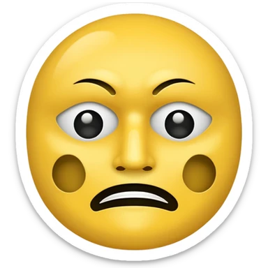 fake smile emoji sad face under happy mask sticker