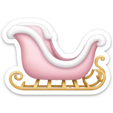 light pink sleigh sticker