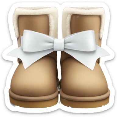 Ugg boots white bow sticker