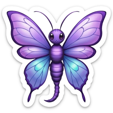 Venomoth-Haunter-Butterfree-Lunala-Fakémon-hybrid-creature (full body)  sticker