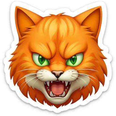 angry ferocious cats sticker