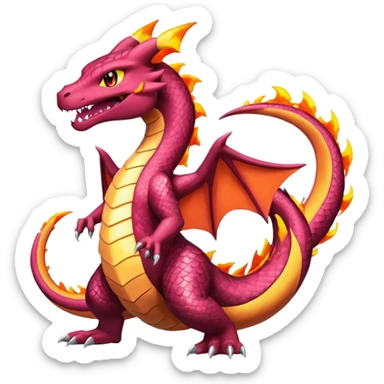 Shiny Charizard-Salazzle-Seviper-Salandit-fusion sticker
