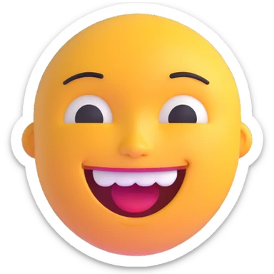 happy joyful face sticker