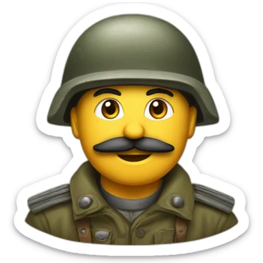 petit mouchtachu allemand qui a commencer la 2eme guerre mondial sticker