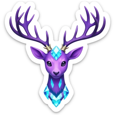 Pokemon legendary purple and cian crystal xerneas sticker