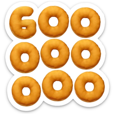 A bunch of chicken nuggets doing six seven sticker