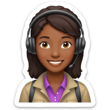 City Tour Guide black woman  sticker