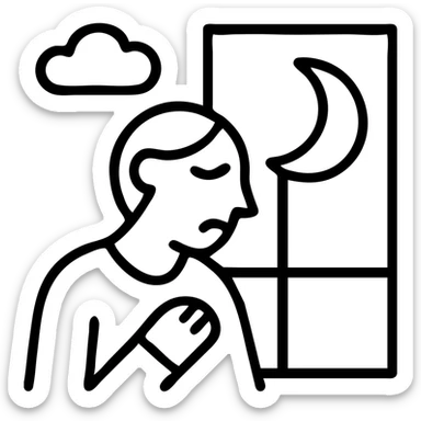 simple and evocative icon representing the feeling of saudade, poetic and wistful mood, minimalist app icon sticker