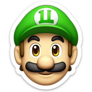 Luigi from super Mario bros sticker