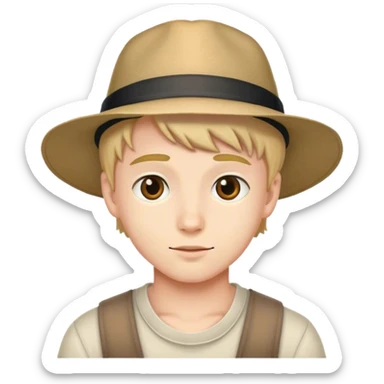 handsome boy in a hat sticker