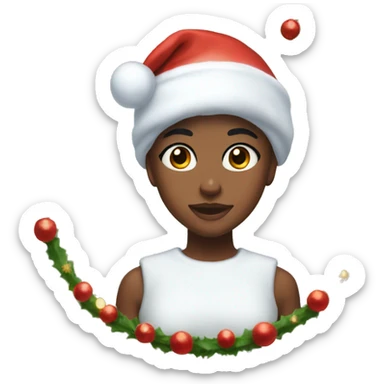 aesthetic clean girl christmas sticker