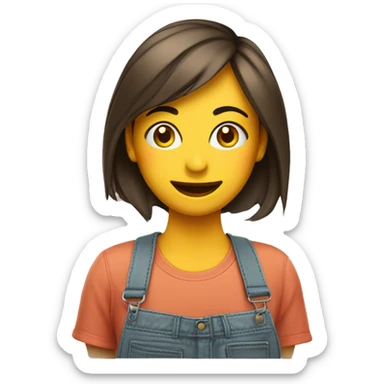 CHICA COLORADA CON TOTEBAG DE TELA sticker