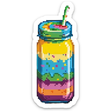 colorful layered smoothie sticker