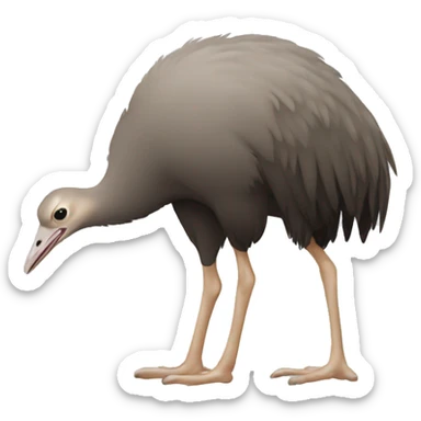ostrich with head in sand sticker