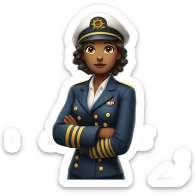 Ship Captain Woman  sticker