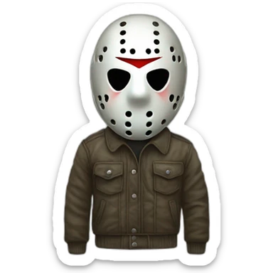 jason voorhees with a beanie on sticker