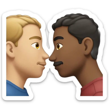 Latino-male-and-caucasian-male-interracial-kissing sticker