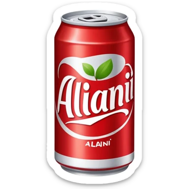Soda can red saying “Alani” on the can sticker
