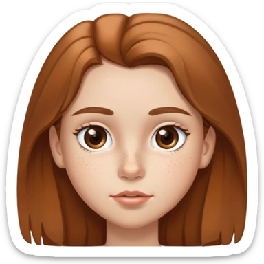 12 year old girl with long medium light brown hair (very long) kind of light brown eyes medium thick eyebrows a little bit big lips small freckle on cheek and another freckle under eye sticker