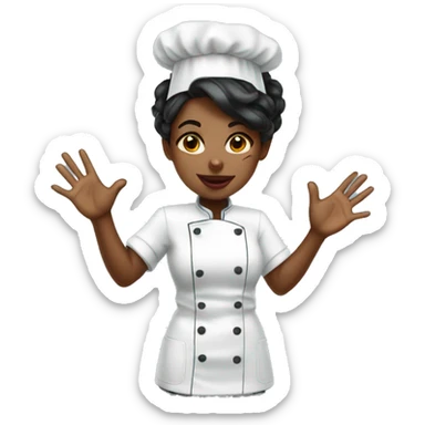 Black girl Chef kiss hand motion sticker