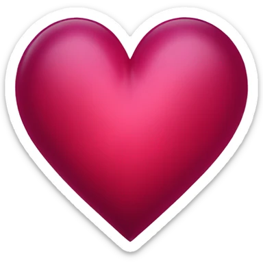 Heart made out of smooth ruby sticker