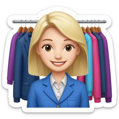 clothing store sales clerk sticker