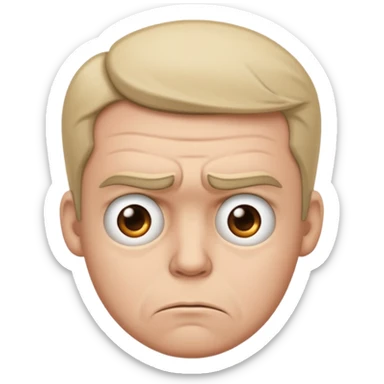 sad confused emoji face enemy of growth sticker