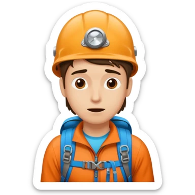 confused climber sticker