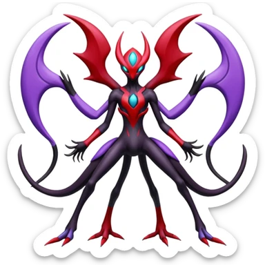 Bisharp-Deoxys-Darkrai-Yveltal-Lunala-Fakémon-hybrid-creature (full body)  sticker