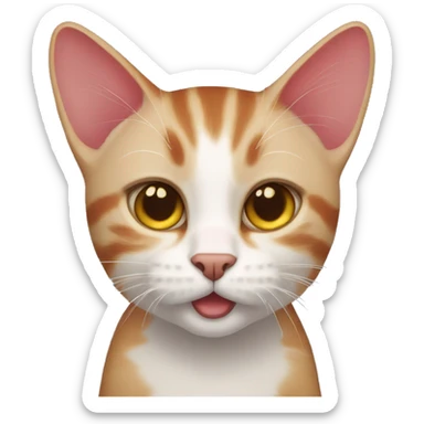 Red paddle-eared cat sticker